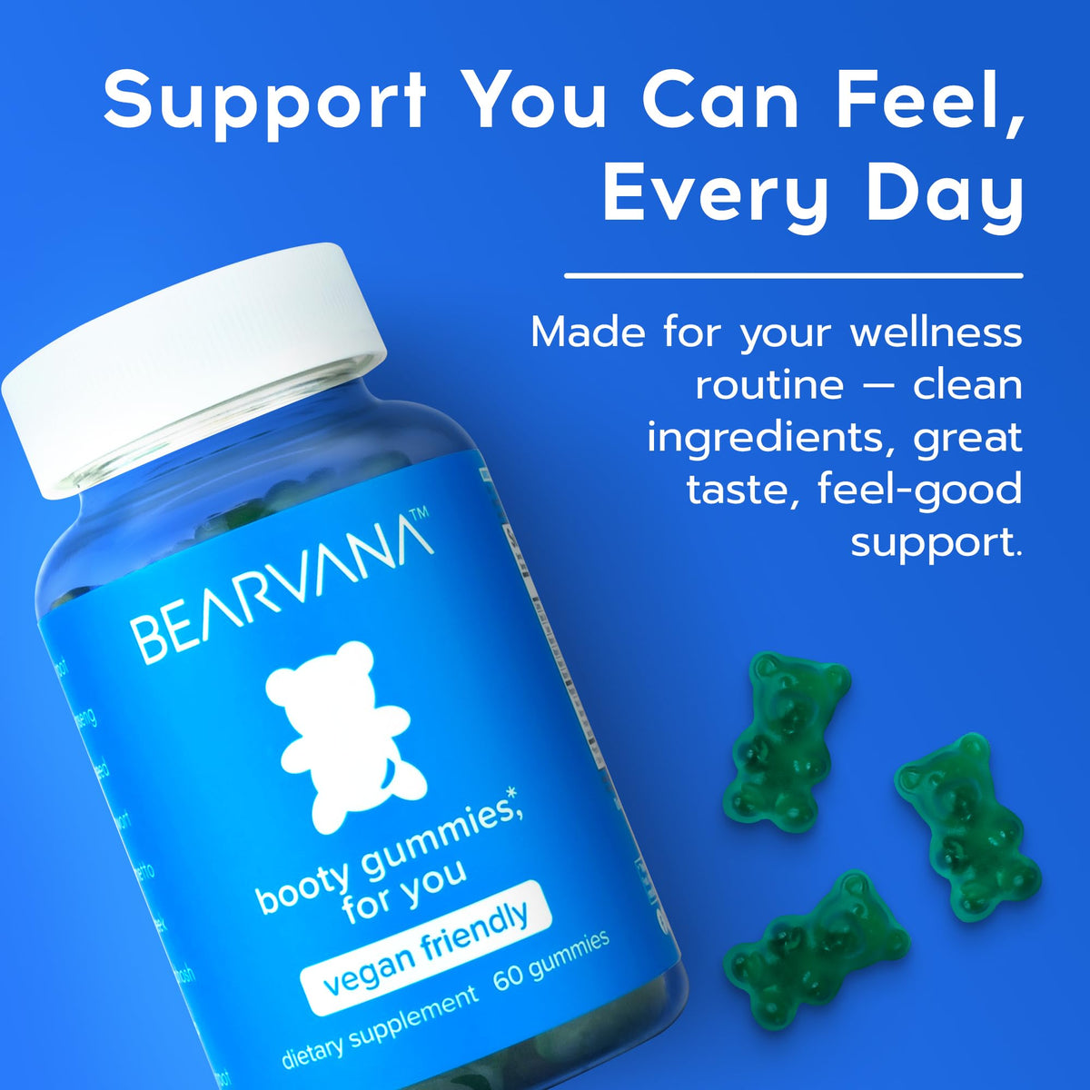 BEARVANA Peach Support Women’s Multivitamin Gummies | Herbal & Vitamin Gummy Supplement for Daily Wellness - FENGGESTORE20