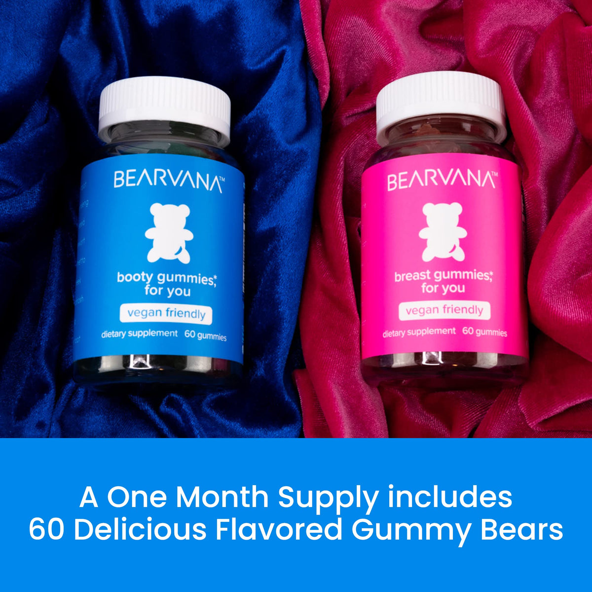 BEARVANA Top & Peach Support Combo Pack Multivitamin Gummies for Women | Includes Herbal Extracts & Essential Vitamins - FENGGESTORE20
