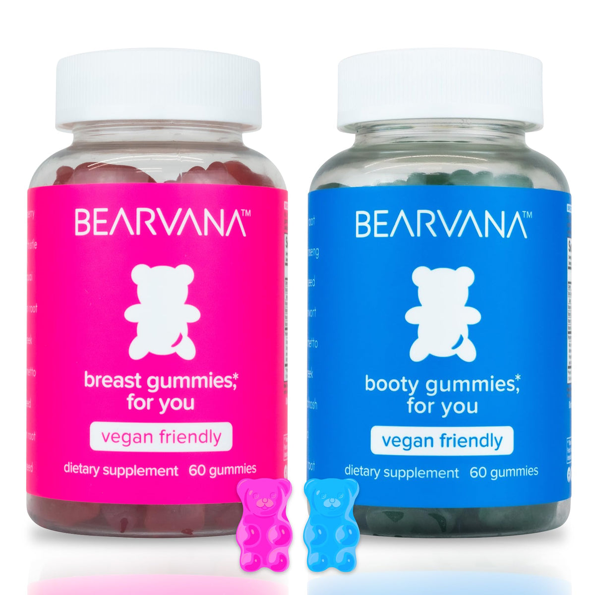 BEARVANA Top & Peach Support Combo Pack Multivitamin Gummies for Women | Includes Herbal Extracts & Essential Vitamins - FENGGESTORE20