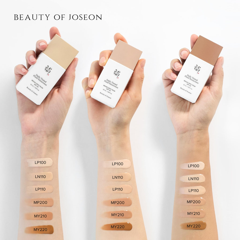 Beauty of Joseon Daily Tinted Fluid Sunscreen 12 Shades for Face Moisturizing Broad Spectrum SPF 40 Korean Skincare 50ml, 1.69 fl.oz #LN110 - FENGGESTORE20