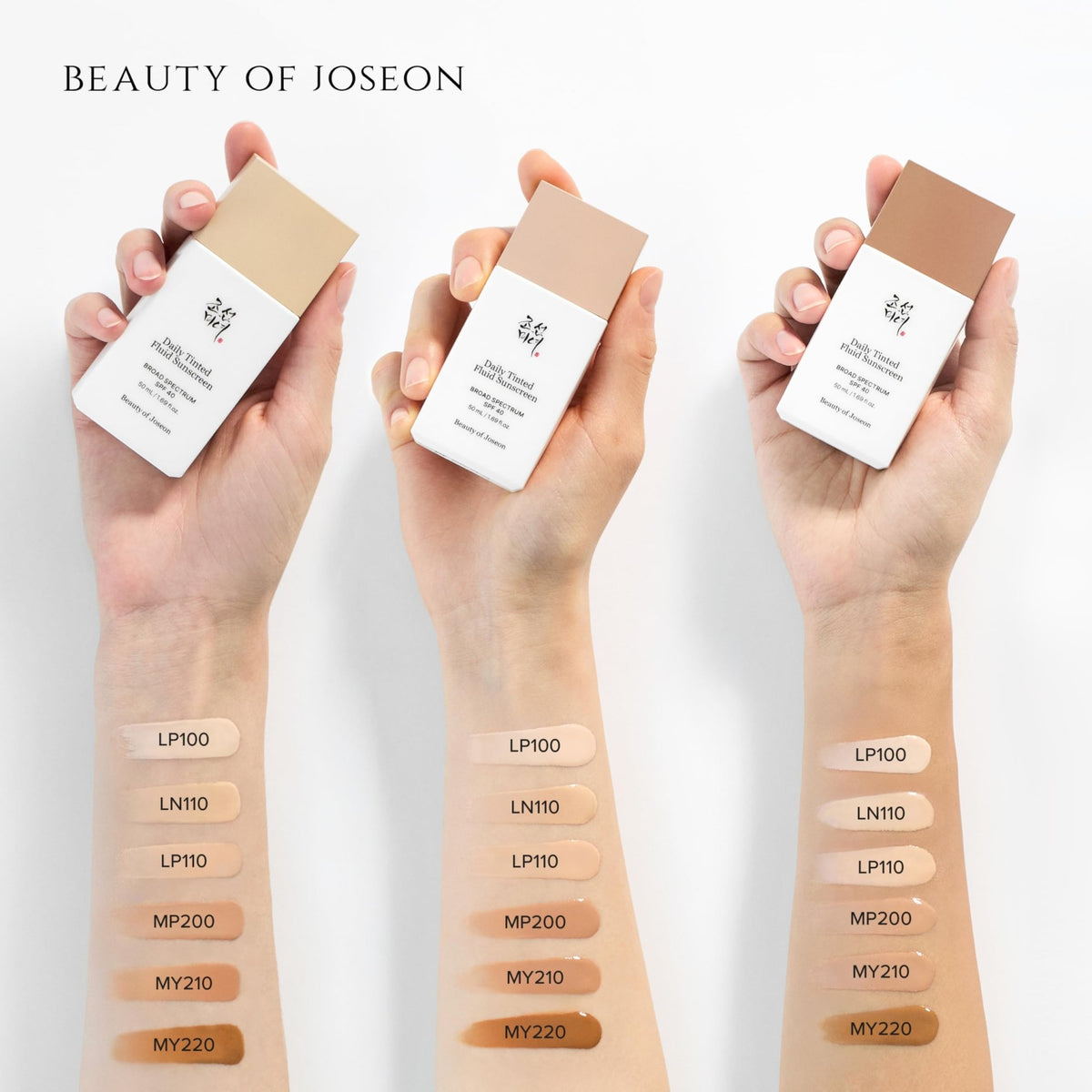 Beauty of Joseon Daily Tinted Fluid Sunscreen 12 Shades for Face Moisturizing Broad Spectrum SPF 40 Korean Skincare 50ml, 1.69 fl.oz #LN110 - FENGGESTORE20