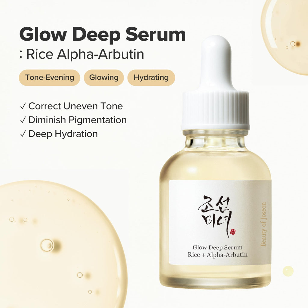Beauty of Joseon Glow Deep Serum Rice Alpha-Arbutin for Uneven Dull Skin Tone, Daily Korean Skin Care - FENGGESTORE20