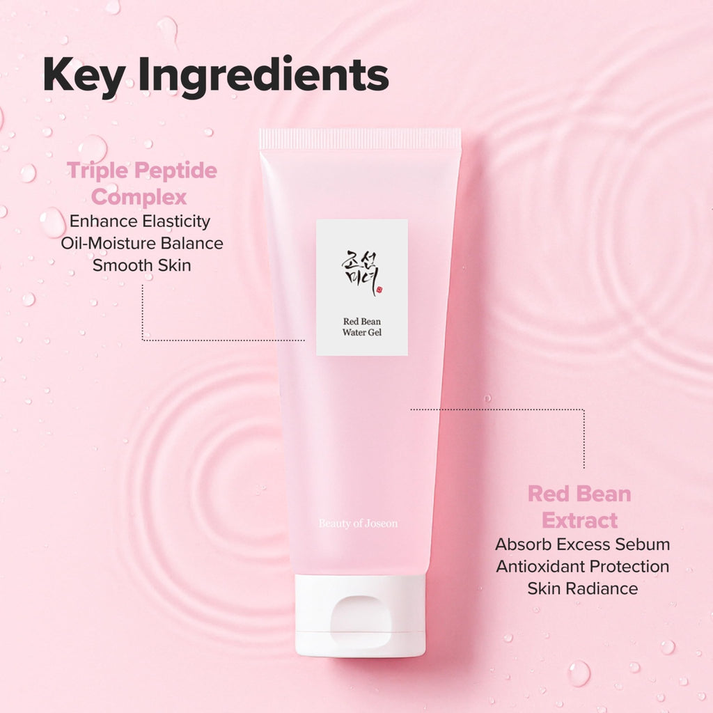 Beauty of Joseon Red Bean Water Gel Hydrating Peptide Hydro Boost Moisturizer for Acne Prone Dry Skin, Korean Skin Care - FENGGESTORE20