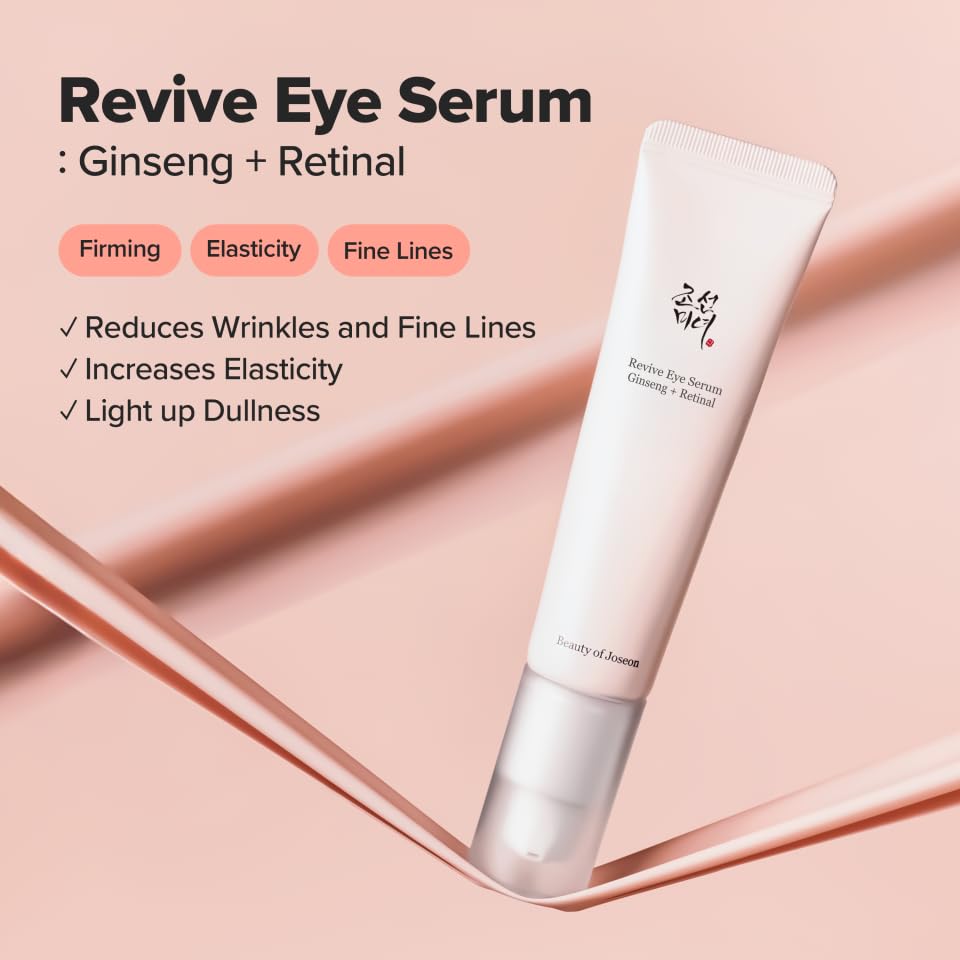 Beauty of Joseon Revive Eye Serum with Retinal Niacinamide Correction for Puffy Eye Bags Fine Lines Dark Circles Wrinkles, Korean Skin Care 30ml, 1.01 fl.oz - FENGGESTORE20
