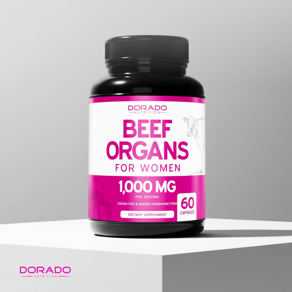 Beef Organ Supplement for Women - Grass Fed Beef Liver, Heart, Kidney & Uterus 1000mg - FENGGESTORE20