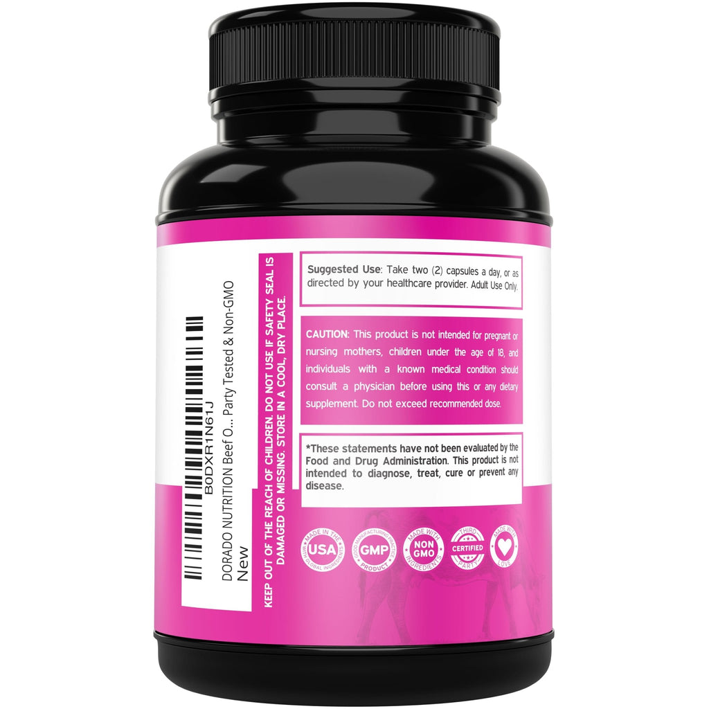 Beef Organ Supplement for Women - Grass Fed Beef Liver, Heart, Kidney & Uterus 1000mg - FENGGESTORE20