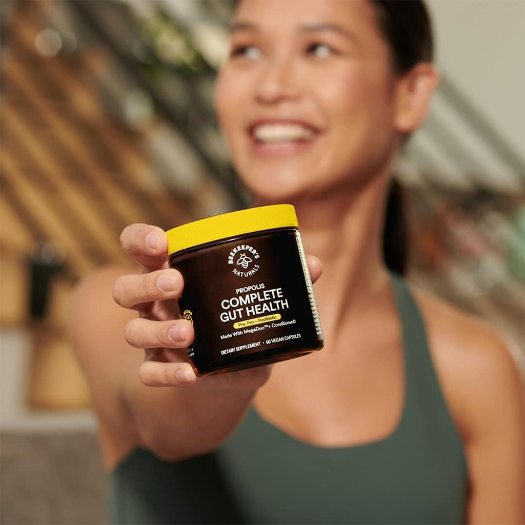 Beekeeper's Naturals Complete Gut Health, 3-in-1 Prebiotic, Postbiotic, Probiotics for Digestive Health & Bloating Relief for Women & Men - FENGGESTORE20