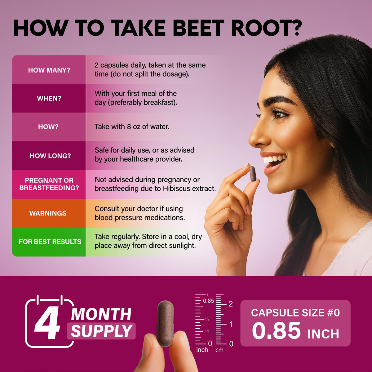 Beet Root 5-in-1 Complex Capsules - Healthy Blood Pressure Support Supplement** for Heart & Circulation Support - with Hawthorn Berry, Hibiscus & Garlic - FENGGESTORE20
