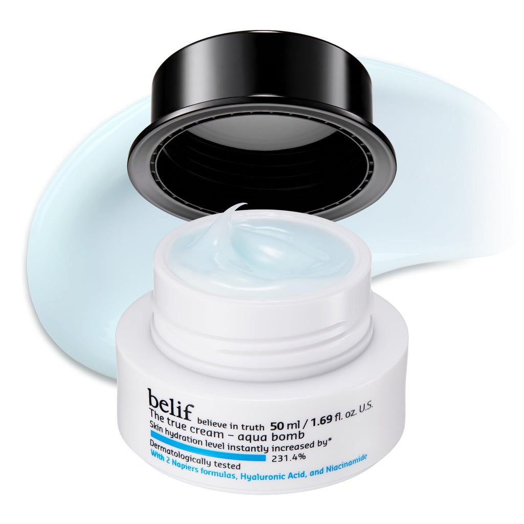 belif Aqua Bomb – Daily Niacinamide Hydrating Moisturizer, Lightweight Plumping Facial Cream with Hyaluronic Acid & Squalane, Cooling Effect - FENGGESTORE20