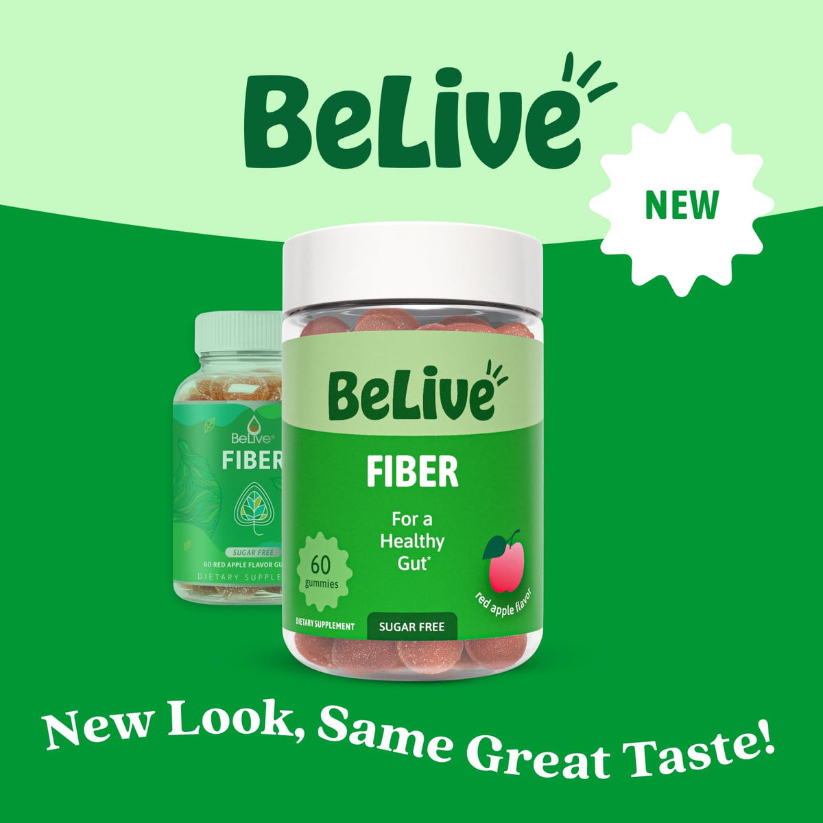 BeLive Fiber Gummies - Sugar Free Prebiotic Digestive Health and Regularity Supplement - Chicory Root & Inulin - FENGGESTORE20