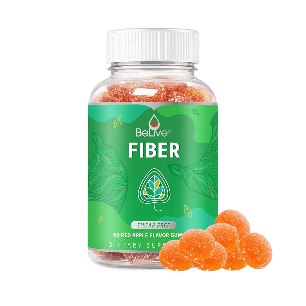 BeLive Fiber Gummies - Sugar Free Prebiotic Digestive Health and Regularity Supplement - Chicory Root & Inulin - FENGGESTORE20