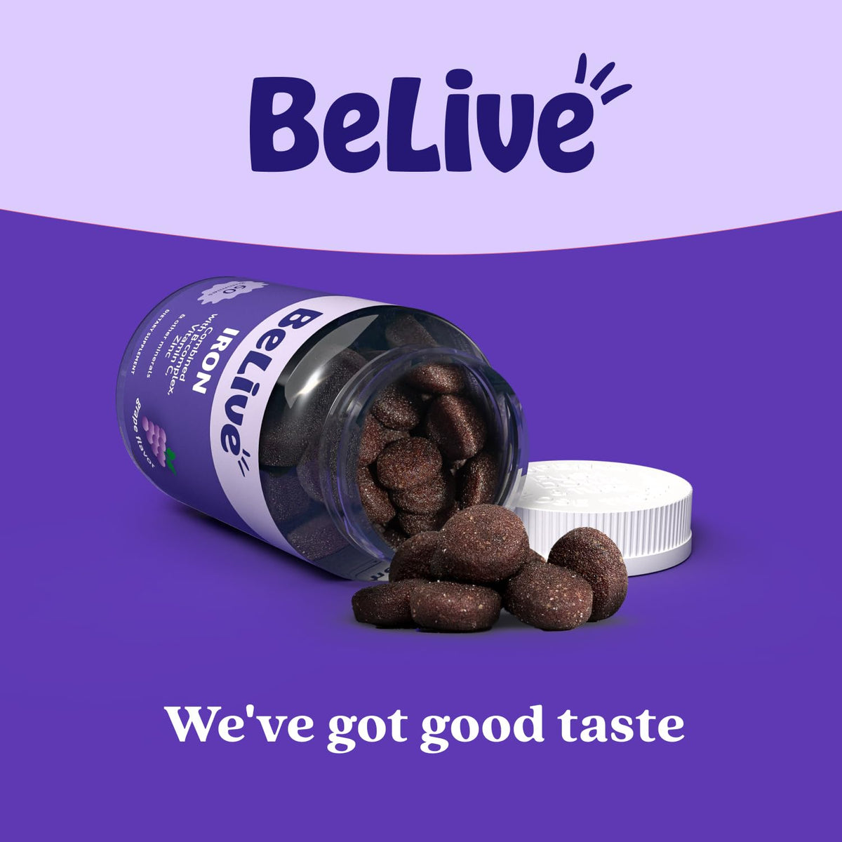BeLive Iron Gummies - Multivitamin Supplement with Vitamin C, A, B & Zinc, Supports Blood Oxygen, Vegan Iron Supplements for Women, Men & Kids - FENGGESTORE20