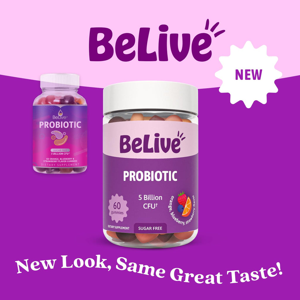 BeLive Probiotic Gummies - Probiotics with 5 Billion CFUs for Digestive Health, Men, Women & Kids - for Immune Support, Sugar Free & Vega - FENGGESTORE20