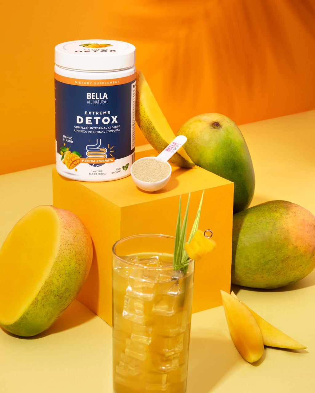 Bella All Natural Extreme Detox Powder Mango - FENGGESTORE20