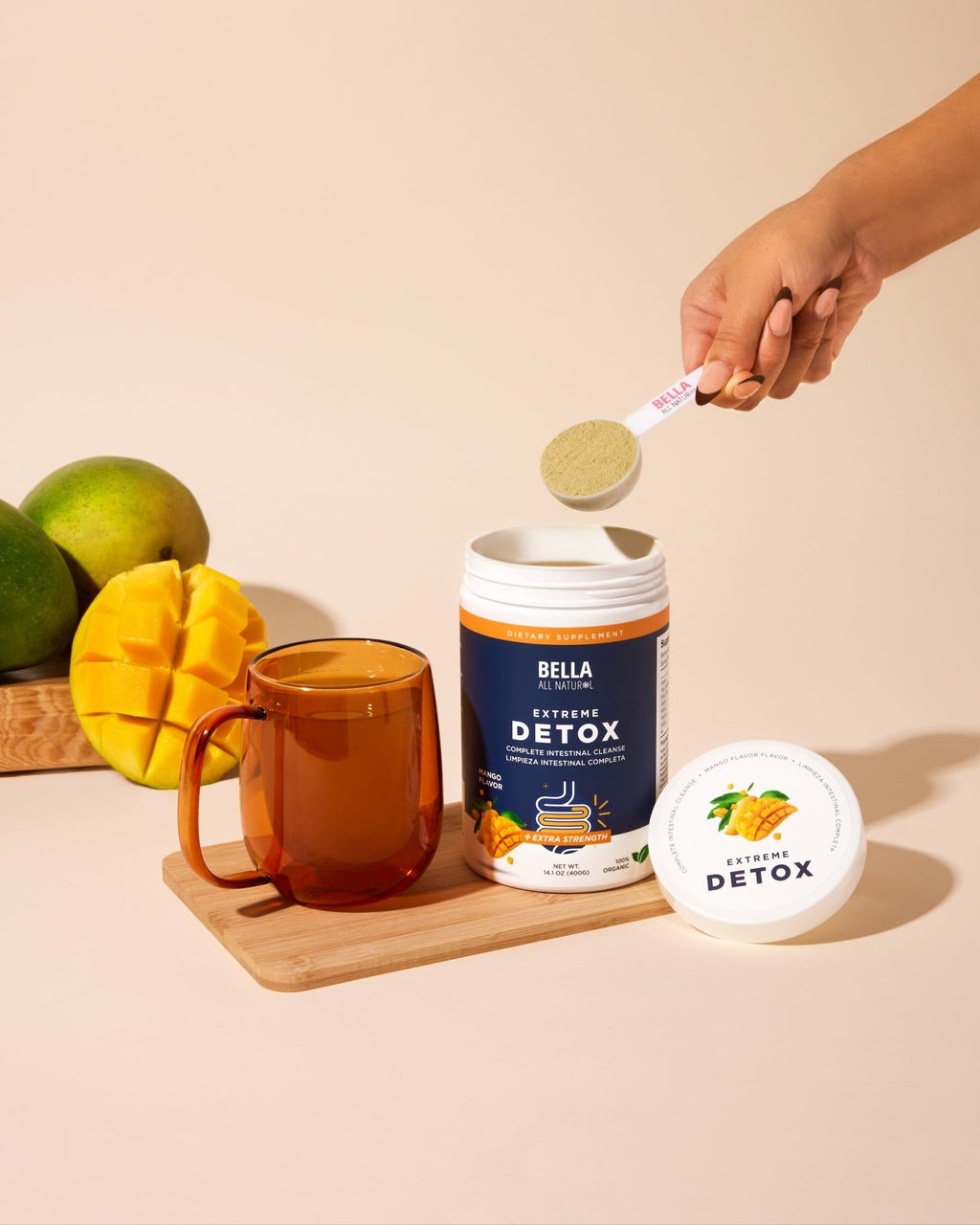 Bella All Natural Extreme Detox Powder Mango - FENGGESTORE20