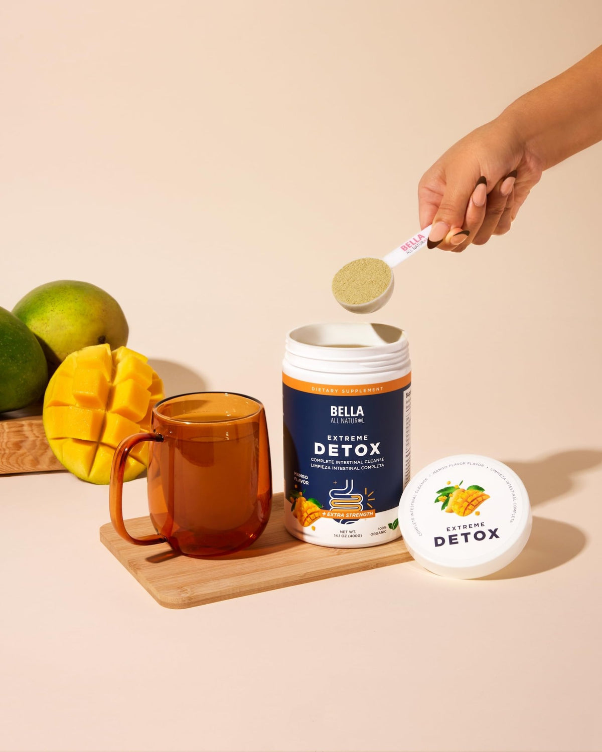 Bella All Natural Extreme Detox Powder Mango - FENGGESTORE20
