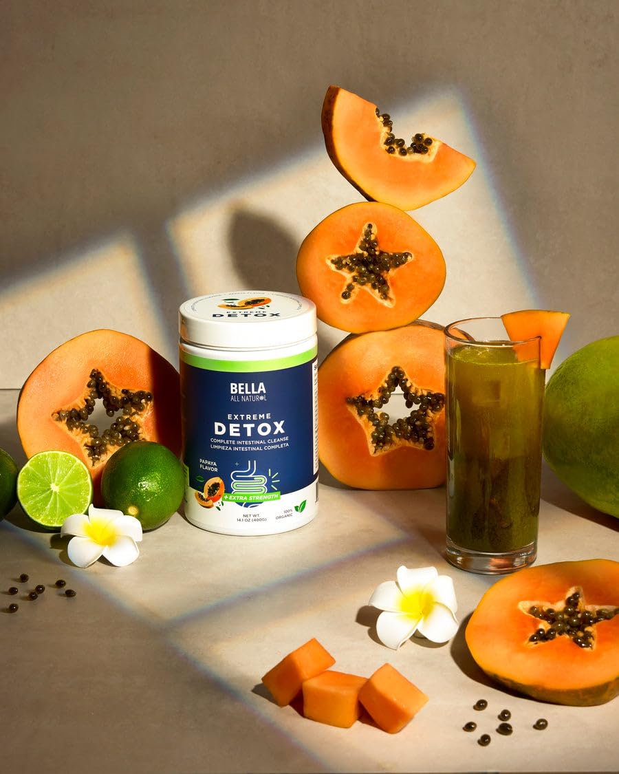 Bella All Natural Extreme Detox Powder Papaya - FENGGESTORE20