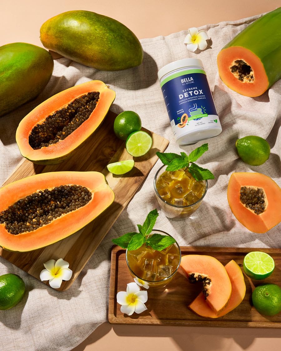 Bella All Natural Extreme Detox Powder Papaya - FENGGESTORE20