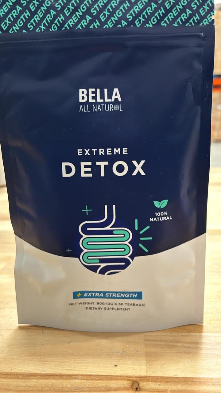 Bella All Natural Extreme Detox Tea - 30 Tea Bags for Daily Use with Natural Herbs, 3.17 Ounce - FENGGESTORE20