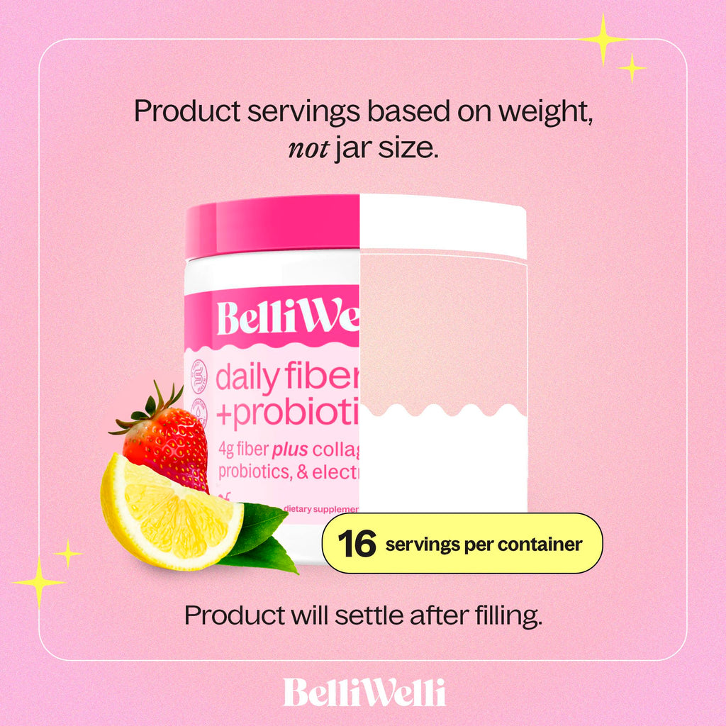 BelliWelli Fiber Supplement for Women & Men Premium Daily Fiber Powder from Organic Acacia with Added Collagen Electrolytes & Probiotics No Bloat Constipation - FENGGESTORE20