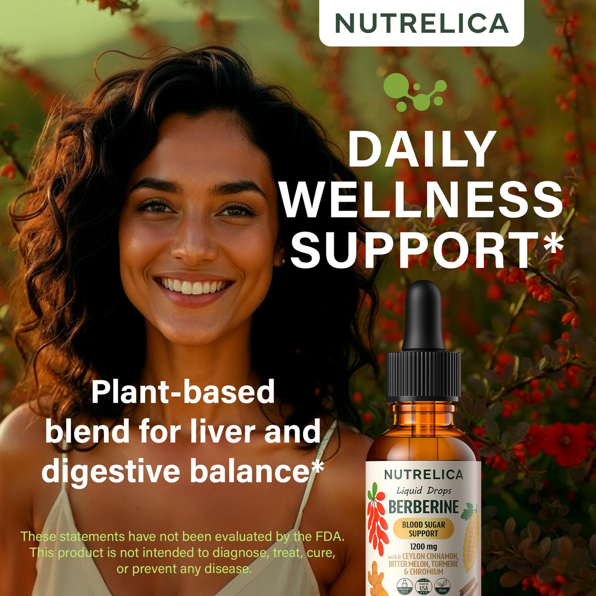 Berberine with Ceylon Cinnamon, Bitter Melon, Turmeric & Chromium – Blood Sugar Balance & Glucose Metabolism - FENGGESTORE20