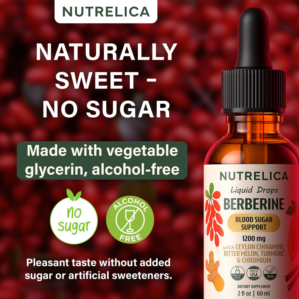 Berberine with Ceylon Cinnamon, Bitter Melon, Turmeric & Chromium – Blood Sugar Balance & Glucose Metabolism - FENGGESTORE20