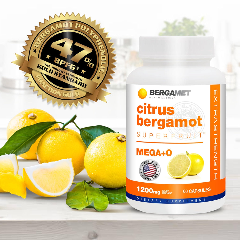 BergaMet Citrus Bergamot Supplement, 170:1 Extract, 1200mg per Serving, 80% Polyphenols, Italian Citrus Bergamot Supplement, - FENGGESTORE20