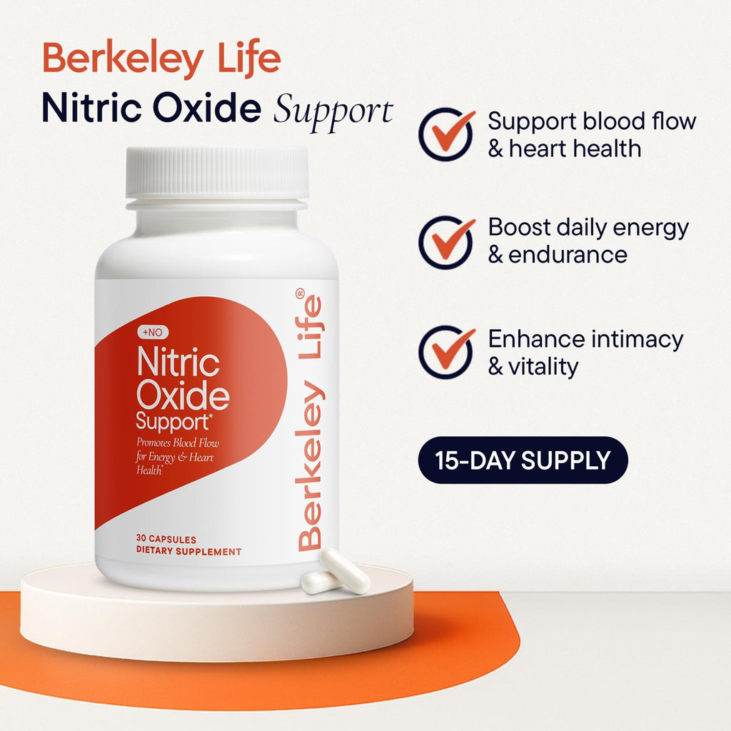 Berkeley Life Nitric Oxide Support Supplement - Nitric Oxide Booster for Men & Women - Blood Flow & Circulation with Beet Root Powder to Support Energy, - FENGGESTORE20