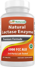 Best Naturals Fast Acting Lactase Enzyme Tablet, 3000 Fcc Alu, 180 Count - FENGGESTORE20