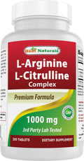 Best Naturals L-Arginine L-Citruline Complex Tablets, 250 Count - FENGGESTORE20