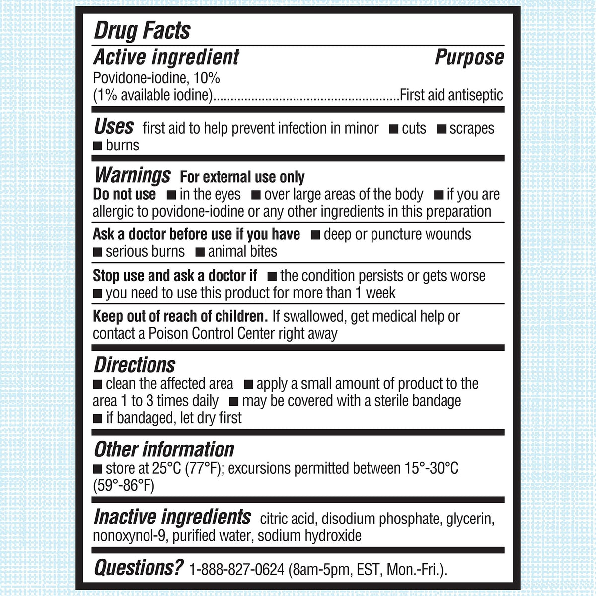 Betadine Antiseptic First Aid Solution, Povidone-Iodine 10%, Infection Protection, Kills Germs in Minor Cuts Scrapes and Burns, No Sting Promise, No Alcohol or Hydrogen Peroxide, 8 FL OZ - FENGGESTORE20