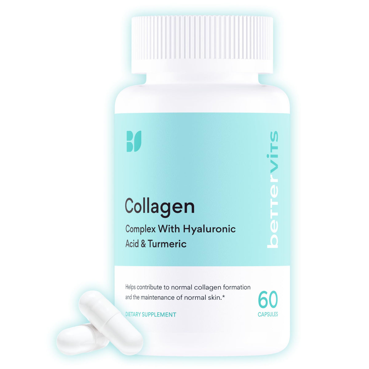 Bettervits Collagen Peptides Complex with Hyaluronic Acid & Turmeric | Hydrolyzed Marine Collagen Supplements for Women & Men | Collagen with Vitamin C - FENGGESTORE20