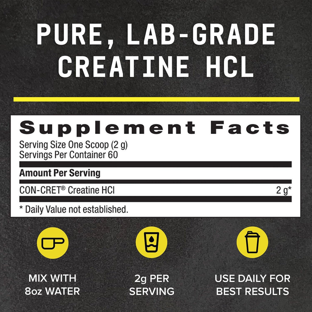 BEYOND RAW Creatine HCl Powder, Science Backed, Lab Grade, Creatine for Women & Men, Muscle Strength, Energy Production, Athletic Performance, Cognitive Support, - FENGGESTORE20