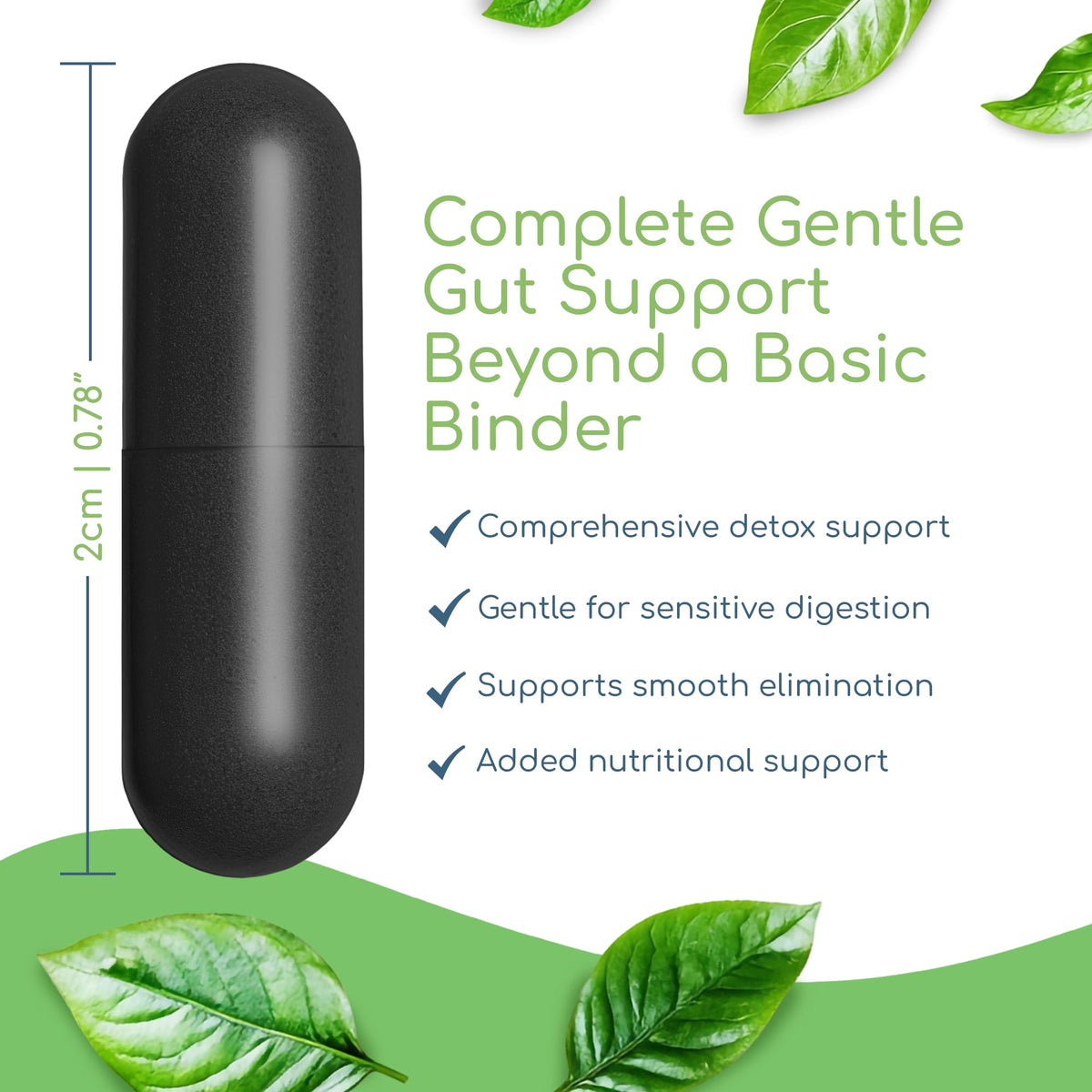 Binder Blend - Toxin Binder Supplement, Detox Capsules for a Healthy Gut - 180 Capsules - 90 Servings - 960mg Activated Charcoal - FENGGESTORE20