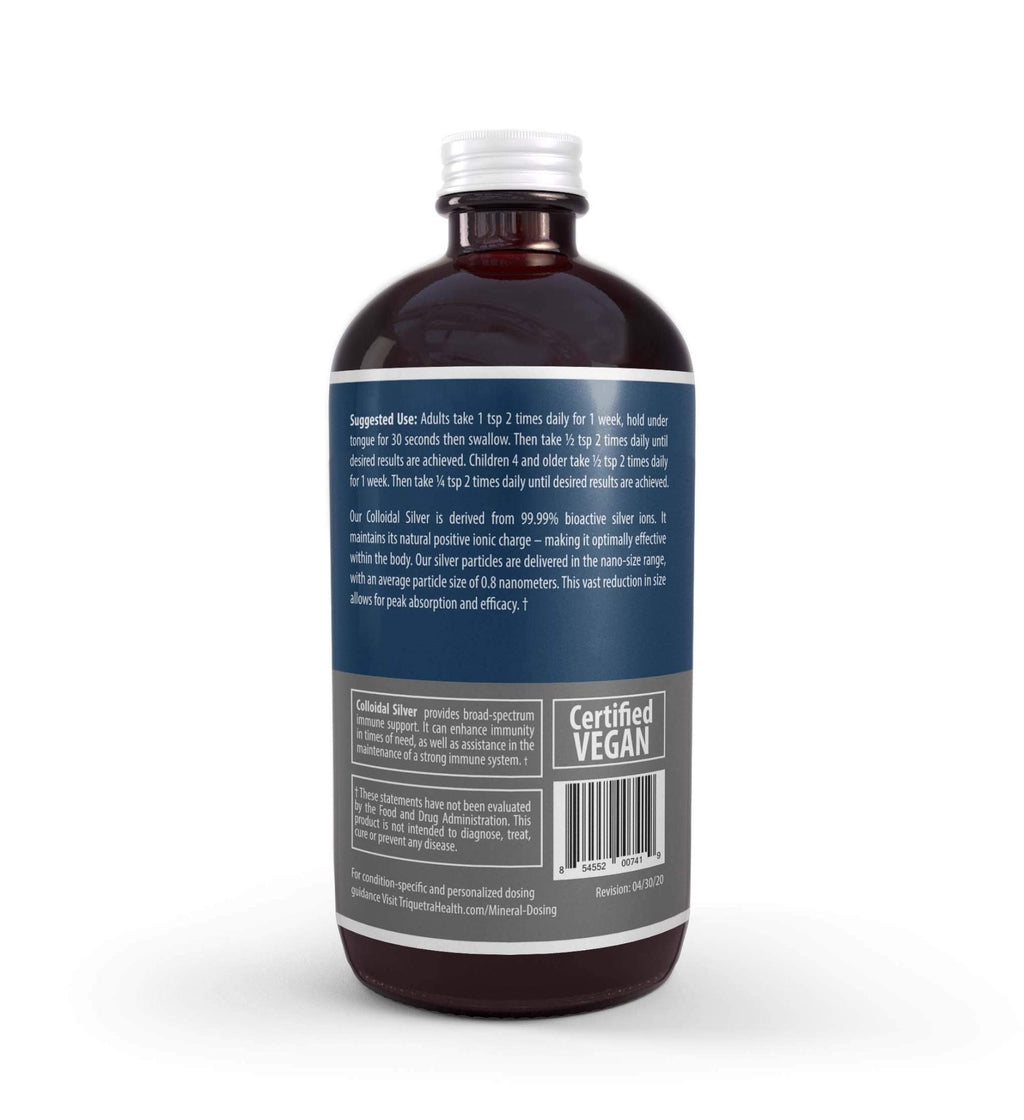 Bioactive Colloidal Silver - 8 oz, Glass Bottle, Vegan, Safe Doses with Highest Effectiveness - Nano Ions, 30 PPM - Immune Support (48 Servings) - FENGGESTORE20