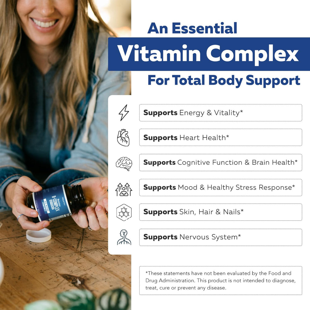 BioActive Vitamin B Complex - Blood Stream Ready, Methylated B Complex - Featuring Methylfolate, 3 BioActive Forms of B12, BenfoPure® B1 & Pantesin - FENGGESTORE20