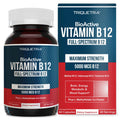BioActive Vitamin B12 - 5000 mcg, Contains 3 BioActive Forms B12 Plus Methylfolate Cofactor - Methyl B12, Adenosyl B12 & Hydroxy B12 | Supports Energy - FENGGESTORE20