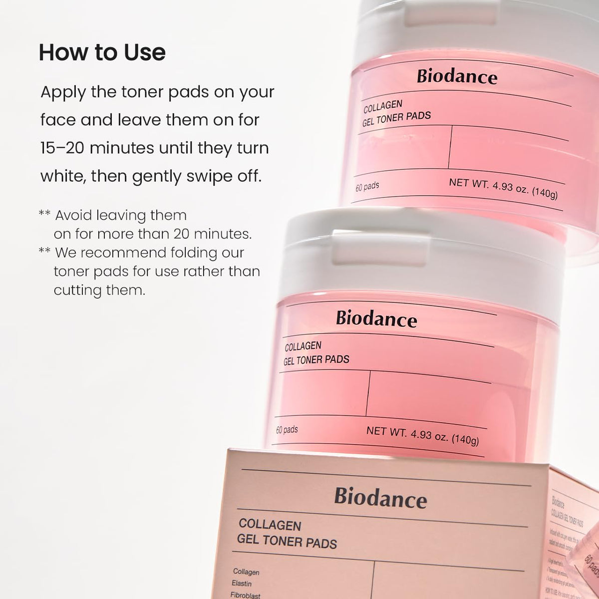 Biodance Collagen Gel Toner Pads, Pore Minimizer for Face, Improving Elasticity, Plumping Toner Pads for Sensitive Skin - FENGGESTORE20
