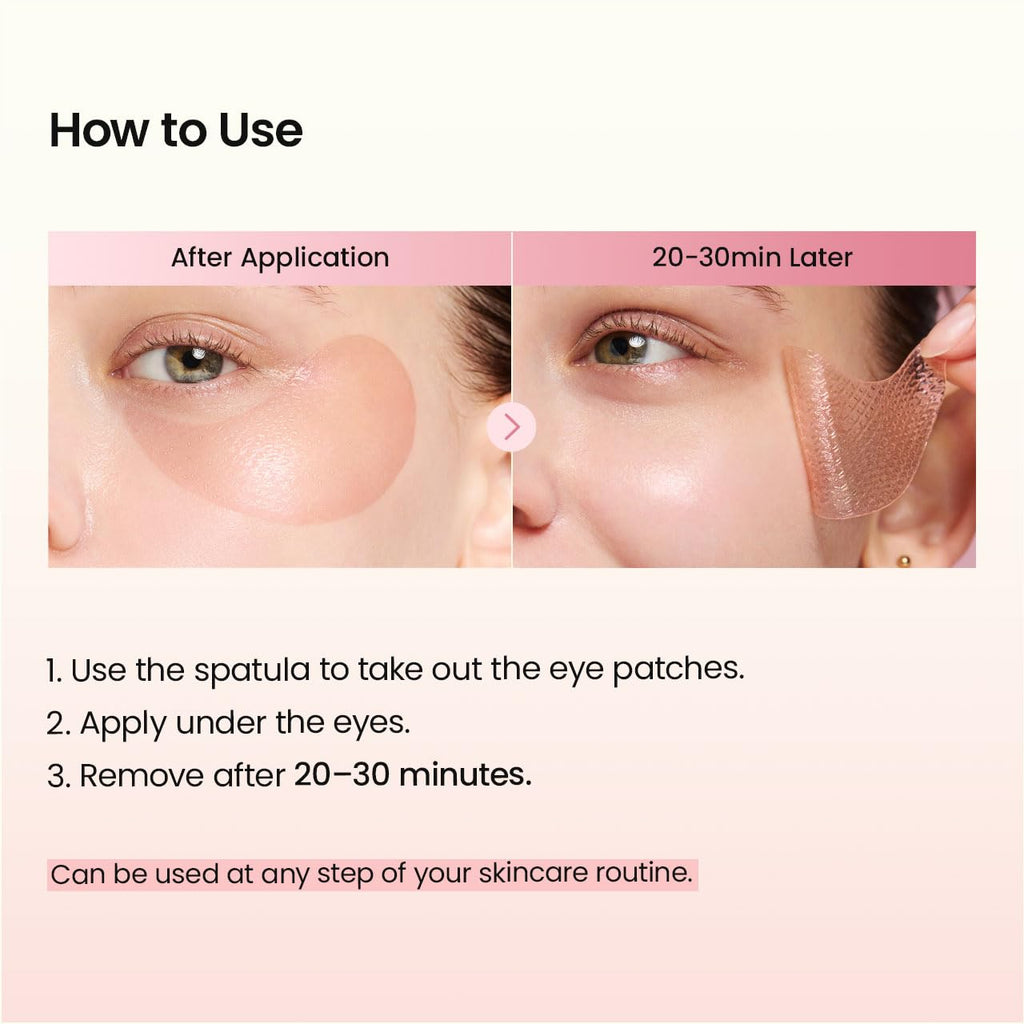 BIODANCE Collagen Peptide Eye Patches, Anti Wrinkle & Smile Line Patches for Face, Under Eye Mask for Fine Lines & Eye Bags, Travel Essentials & Self Care Gifts for Women, Korean Skin Care (60 Count) - FENGGESTORE20