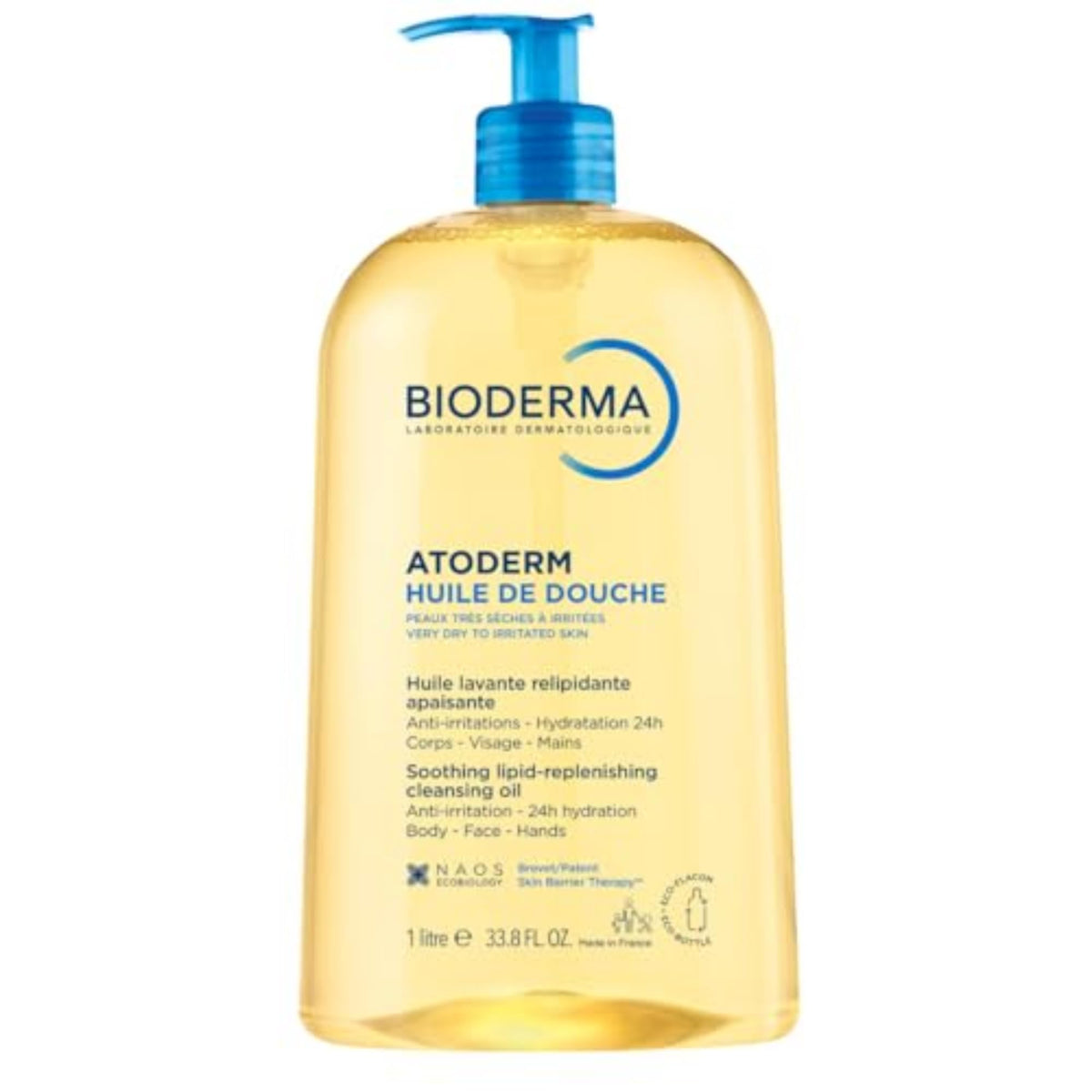 Bioderma Atoderm Shower Oil, Cleansing Oil For Face & Body, Nourishing Cleansing Oil For Dry to Atopic Sensitive Skin - FENGGESTORE20