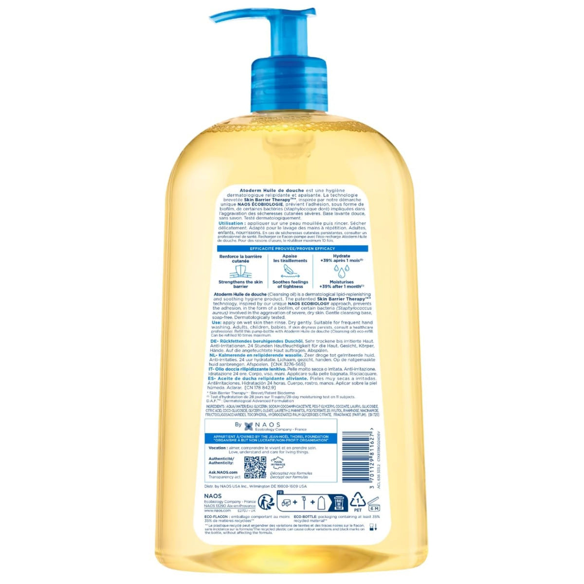 Bioderma Atoderm Shower Oil, Cleansing Oil For Face & Body, Nourishing Cleansing Oil For Dry to Atopic Sensitive Skin - FENGGESTORE20