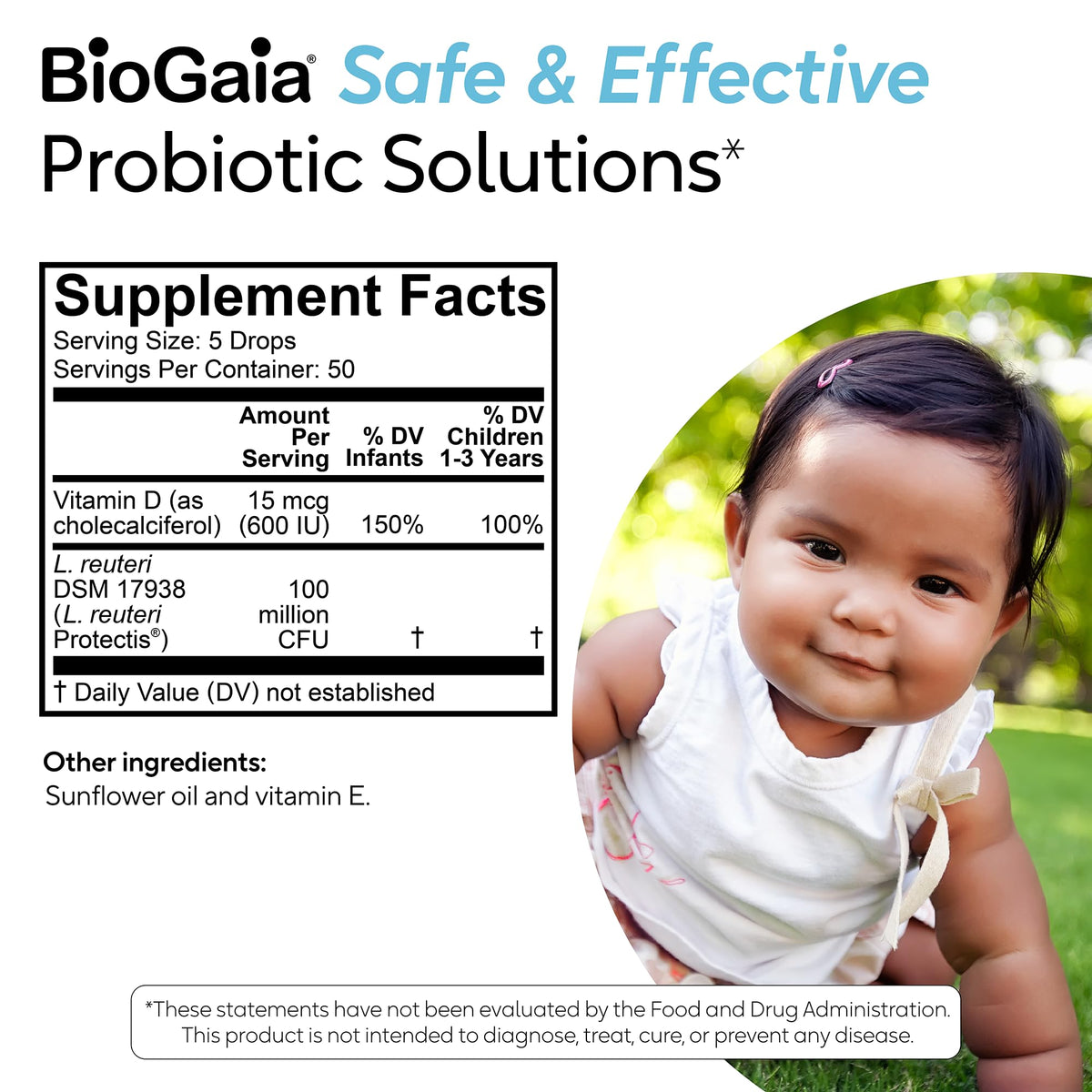 BioGaia Immune Active Baby Probiotic Drops + Vitamin D | for Babies & Toddlers 0-36 Months | Supports Digestive & Immune Health - FENGGESTORE20