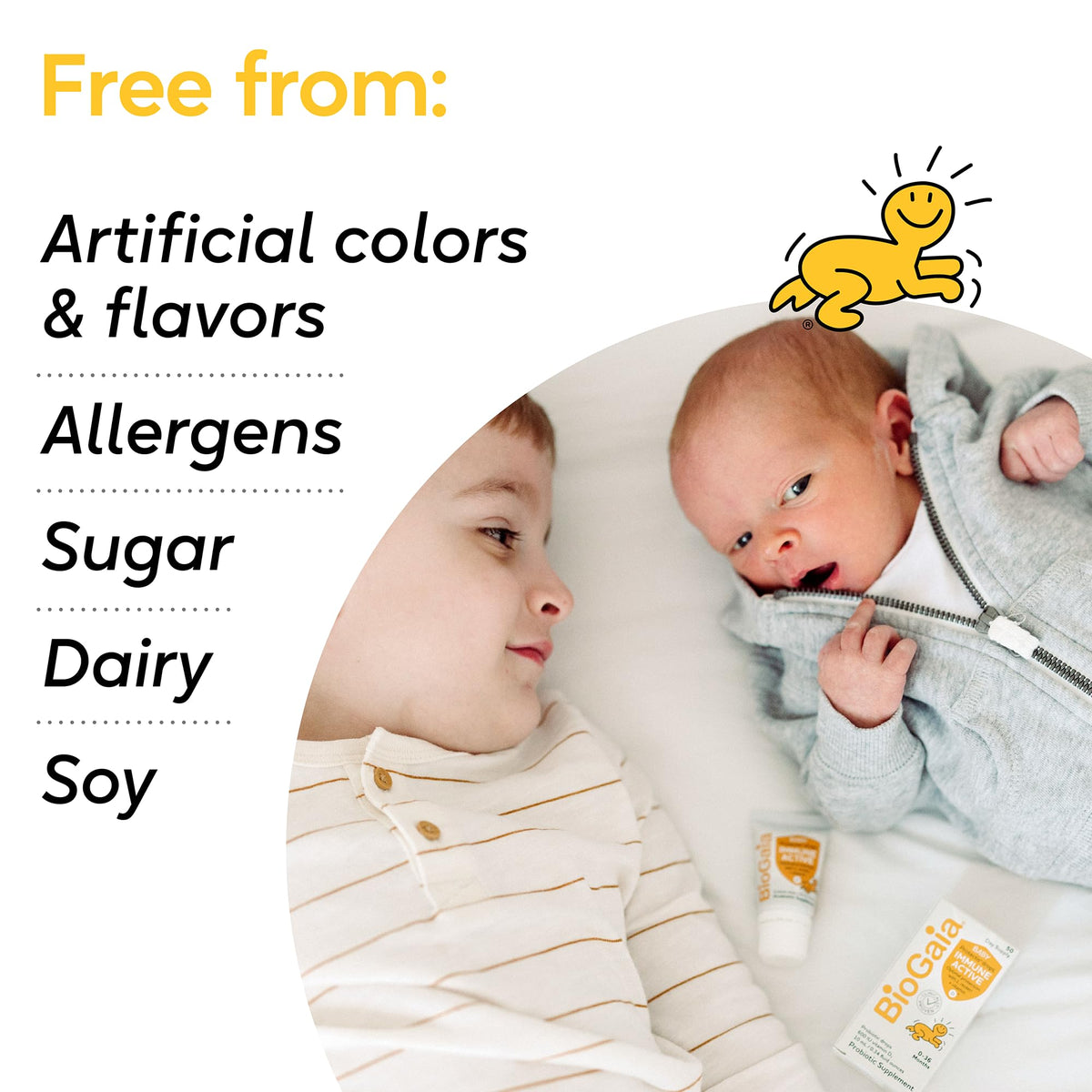 BioGaia Immune Active Baby Probiotic Drops + Vitamin D | for Babies & Toddlers 0-36 Months | Supports Digestive & Immune Health - FENGGESTORE20