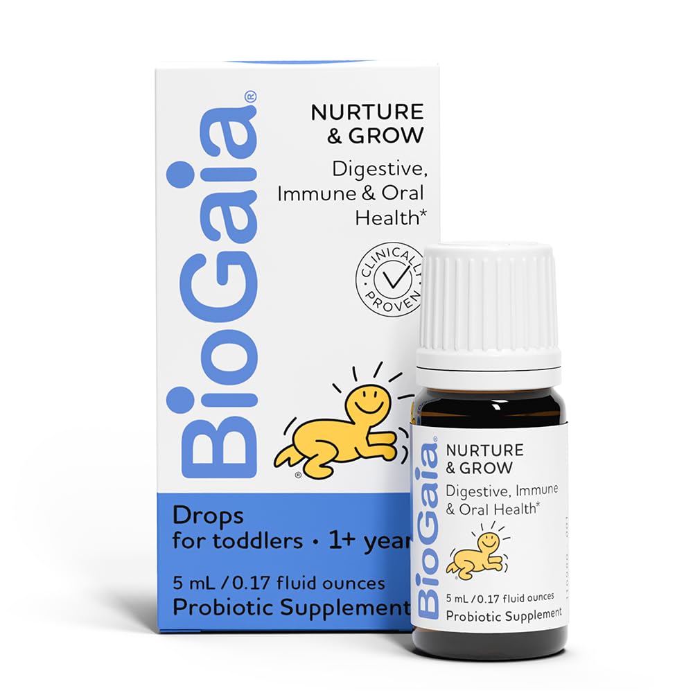 BioGaia Nurture & Grow for Toddlers | Ages 1+ | Liquid Probiotic | Allergen-Free | Triple-Benefit Probiotic for Kids | Digestive Health - FENGGESTORE20