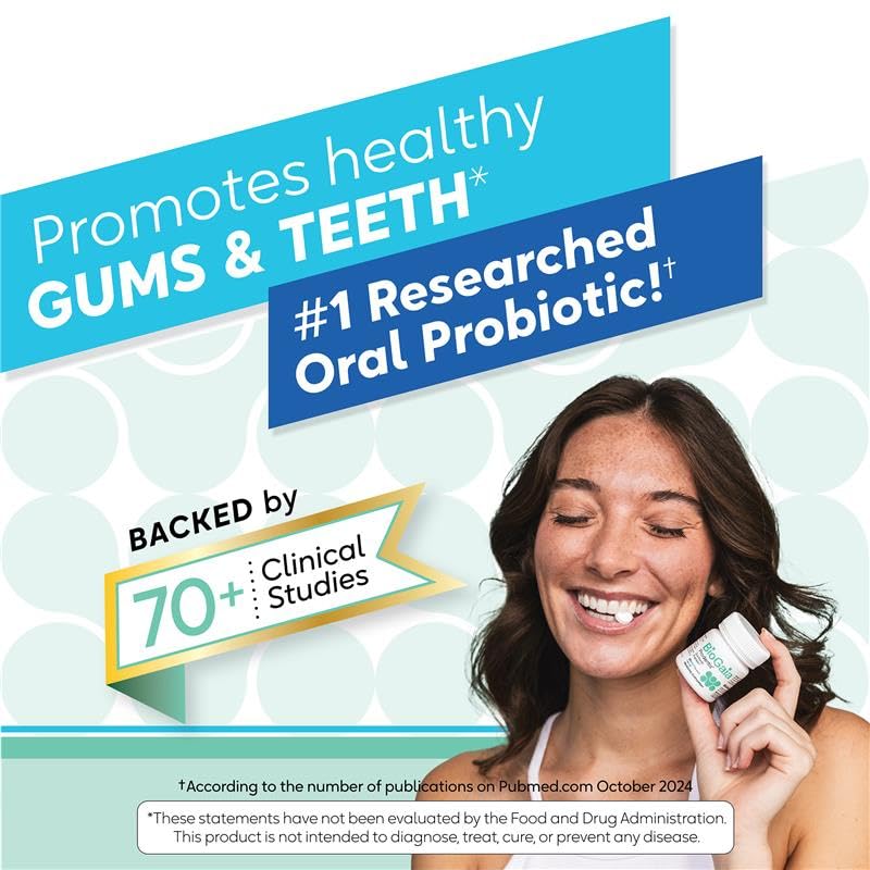 BioGaia Prodentis | Oral Probiotics | Promotes Healthy Gums & Teeth | Defends Against Bad Breath & Dental Problems | Improves Oral Health - FENGGESTORE20