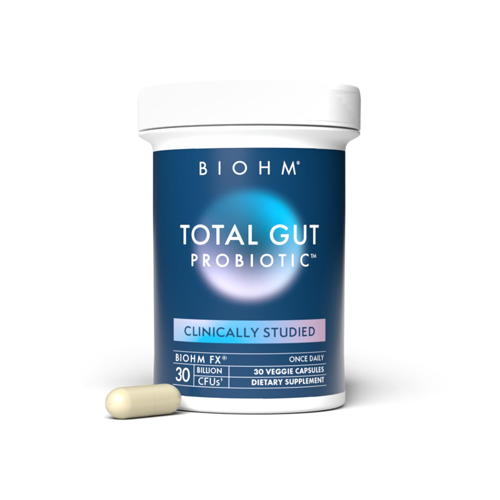 BIOHM Total Probiotic, 30 Billion CFU Daily Probiotics for Women & Men (30 Count) Helps Reduce Occasional Gas & Bloating, - FENGGESTORE20