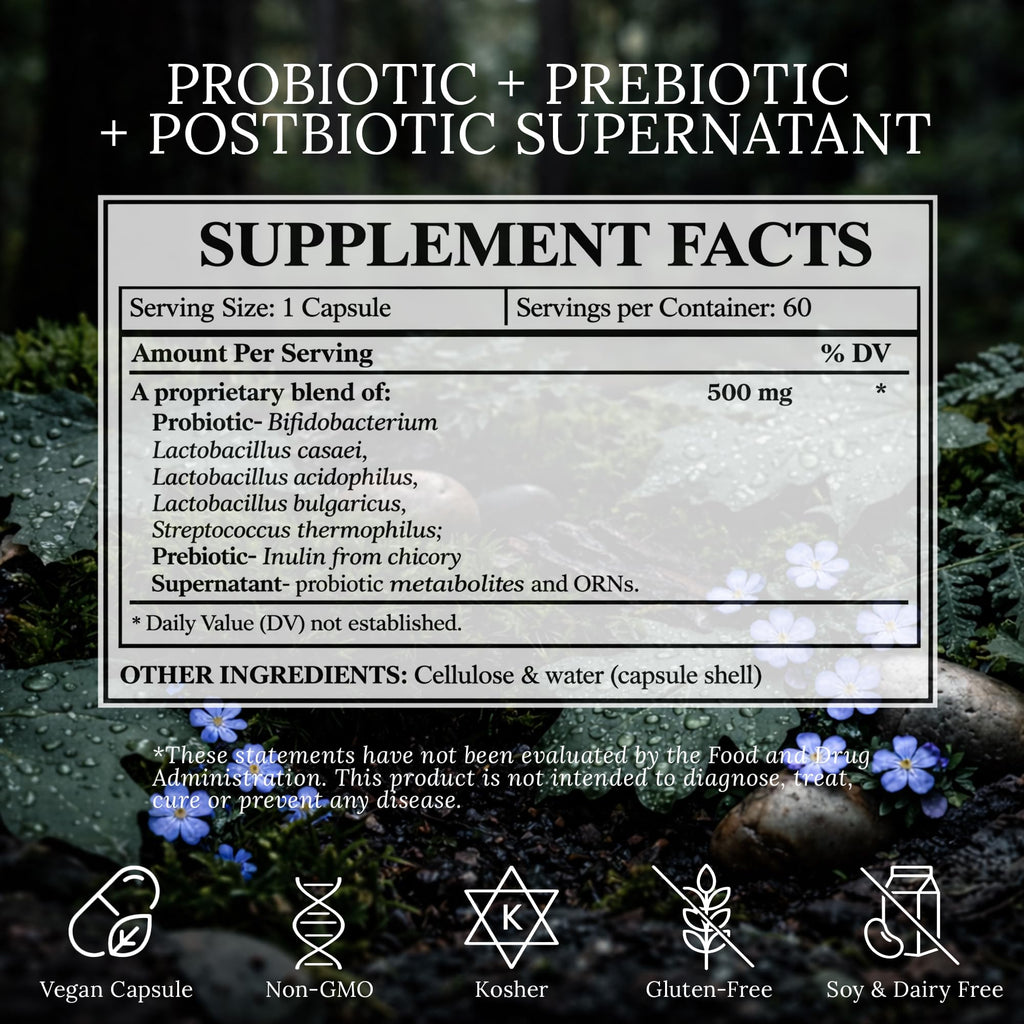 BioImmersion Supernatant Synbiotic - Prebiotic Probiotic Postbiotic - Eases Digestive Discomfort, Gut Imbalance & Yeast Overgrowth - Immune & Microbiome Support - FENGGESTORE20