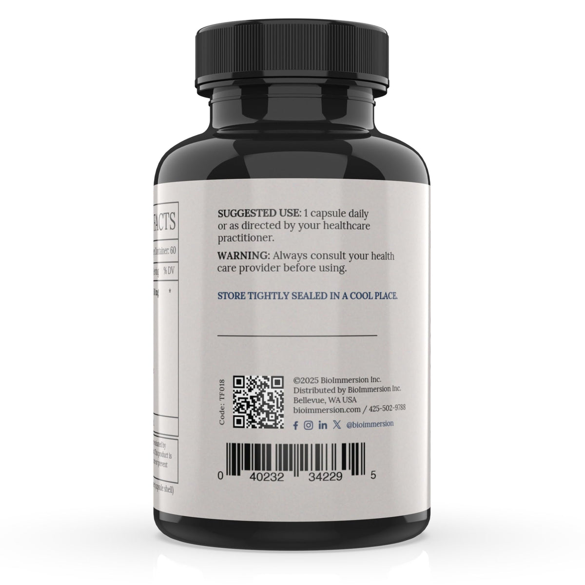 BioImmersion Supernatant Synbiotic - Prebiotic Probiotic Postbiotic - Eases Digestive Discomfort, Gut Imbalance & Yeast Overgrowth - Immune & Microbiome Support - FENGGESTORE20