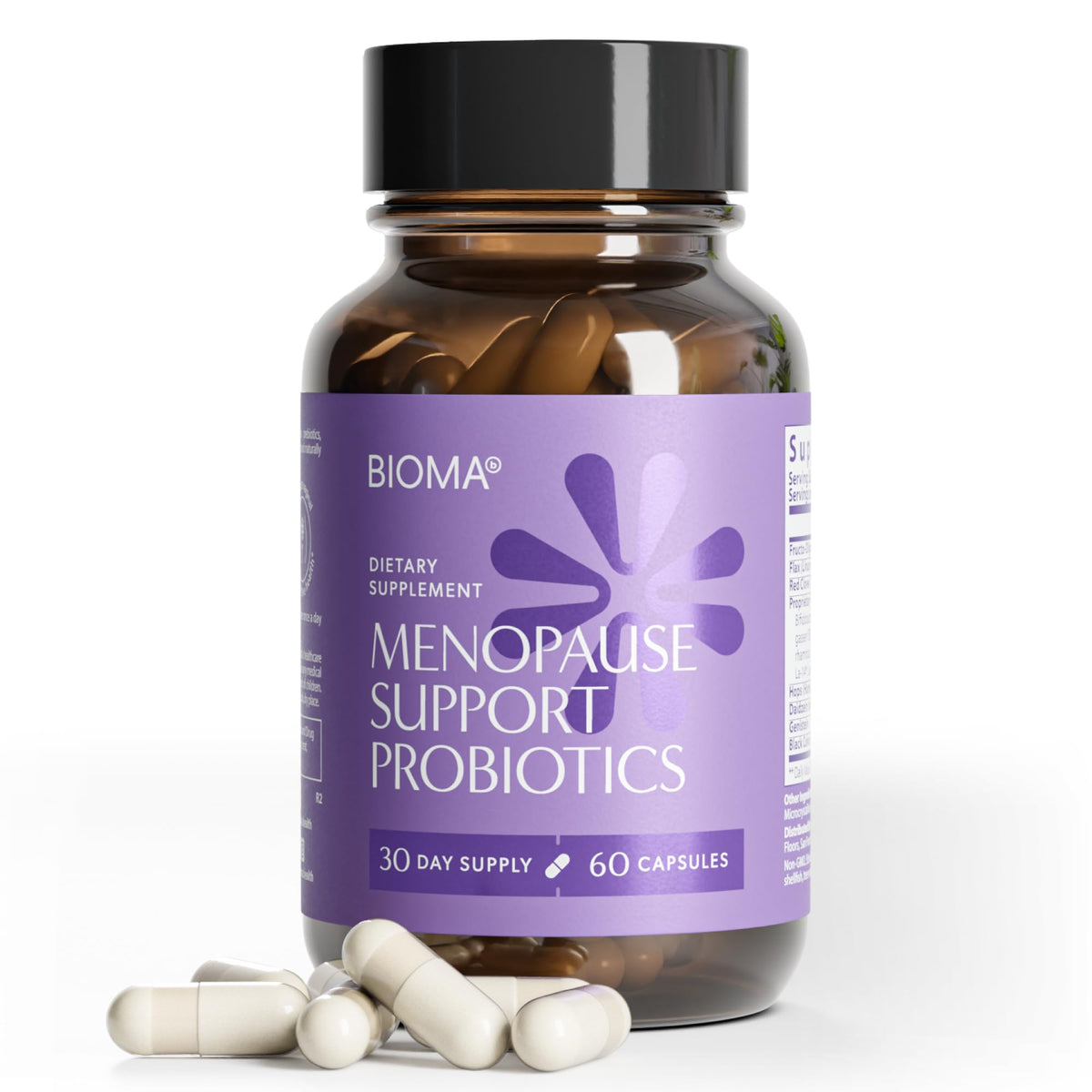 BIOMA Menopause Support Probiotics for Women - Hormone Free Hot Flash & Night Sweat Relief - Gut-Hormone Balance with Phytoestrogens, - FENGGESTORE20