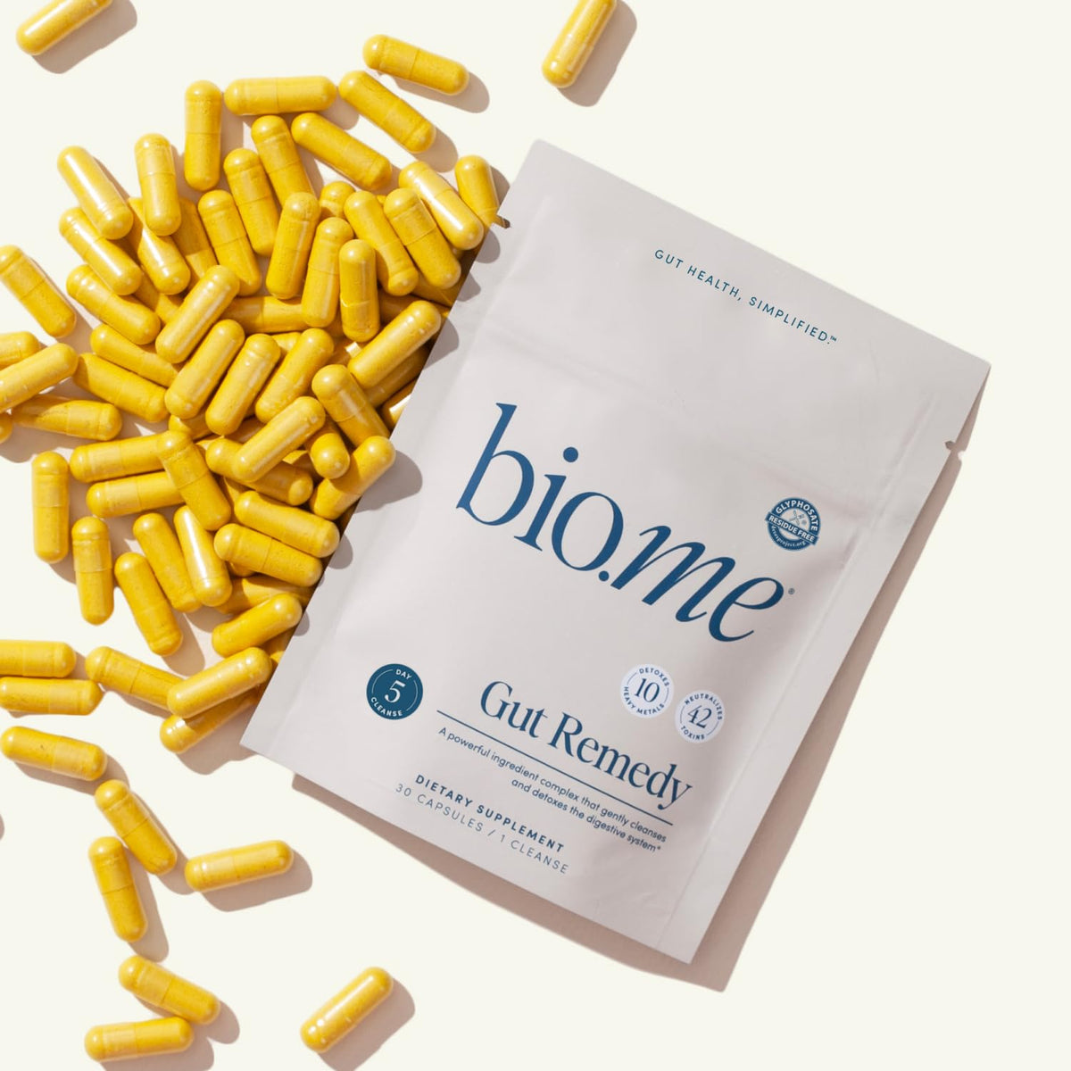 Biome Gut Remedy Capsules (5 Day Cleanse, 1 Round, 30 Capsules) Gut Reset with Magnesium Citrate, Berberine, Immunolin, L-Glutamine - Reset Digestive System - FENGGESTORE20